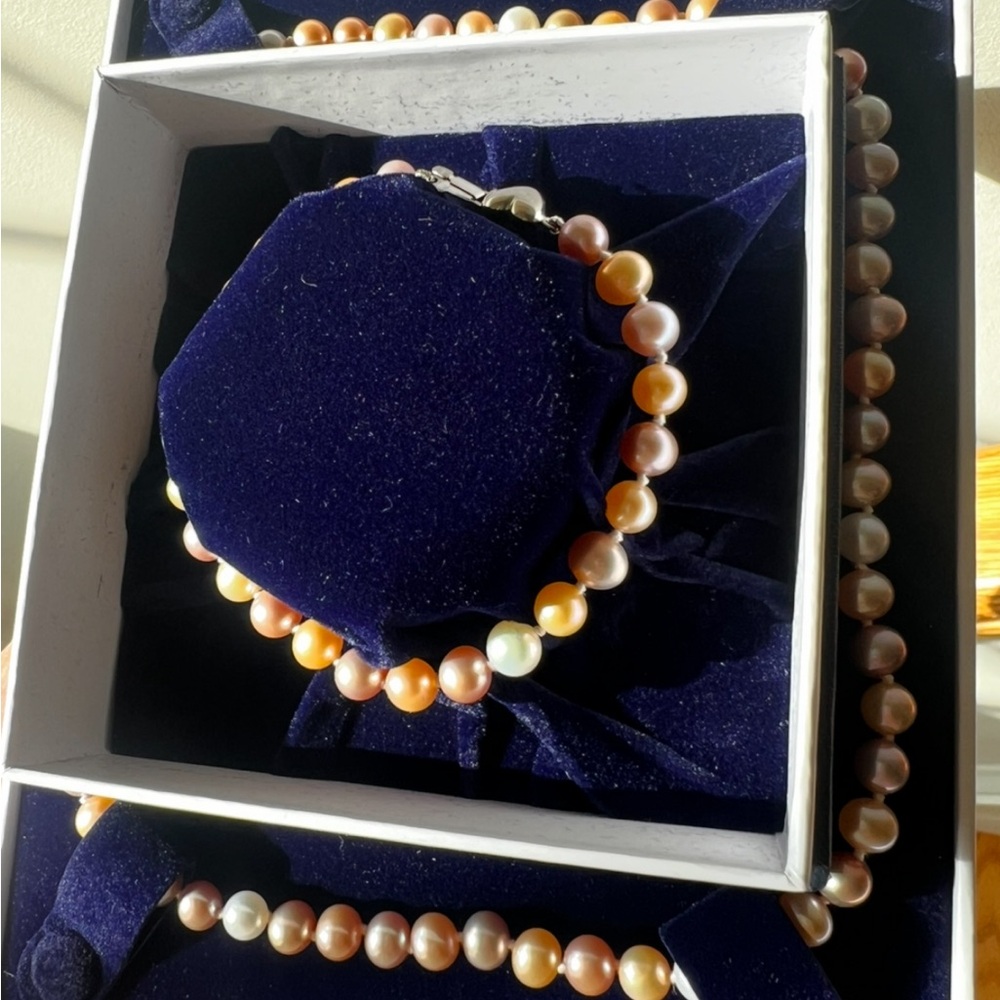 Blue Nile Pearl Matching Set